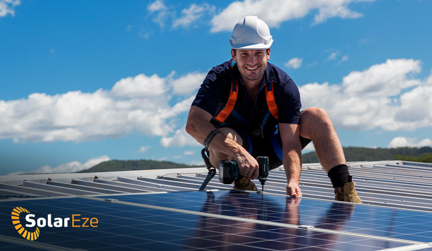 Solareze installing solar panels