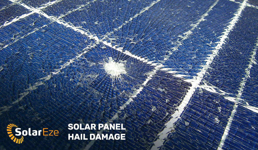 Solareze hail damaged solar panel