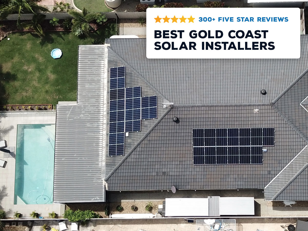 Drone photo of a gold coast solar installations by the team at solareze.