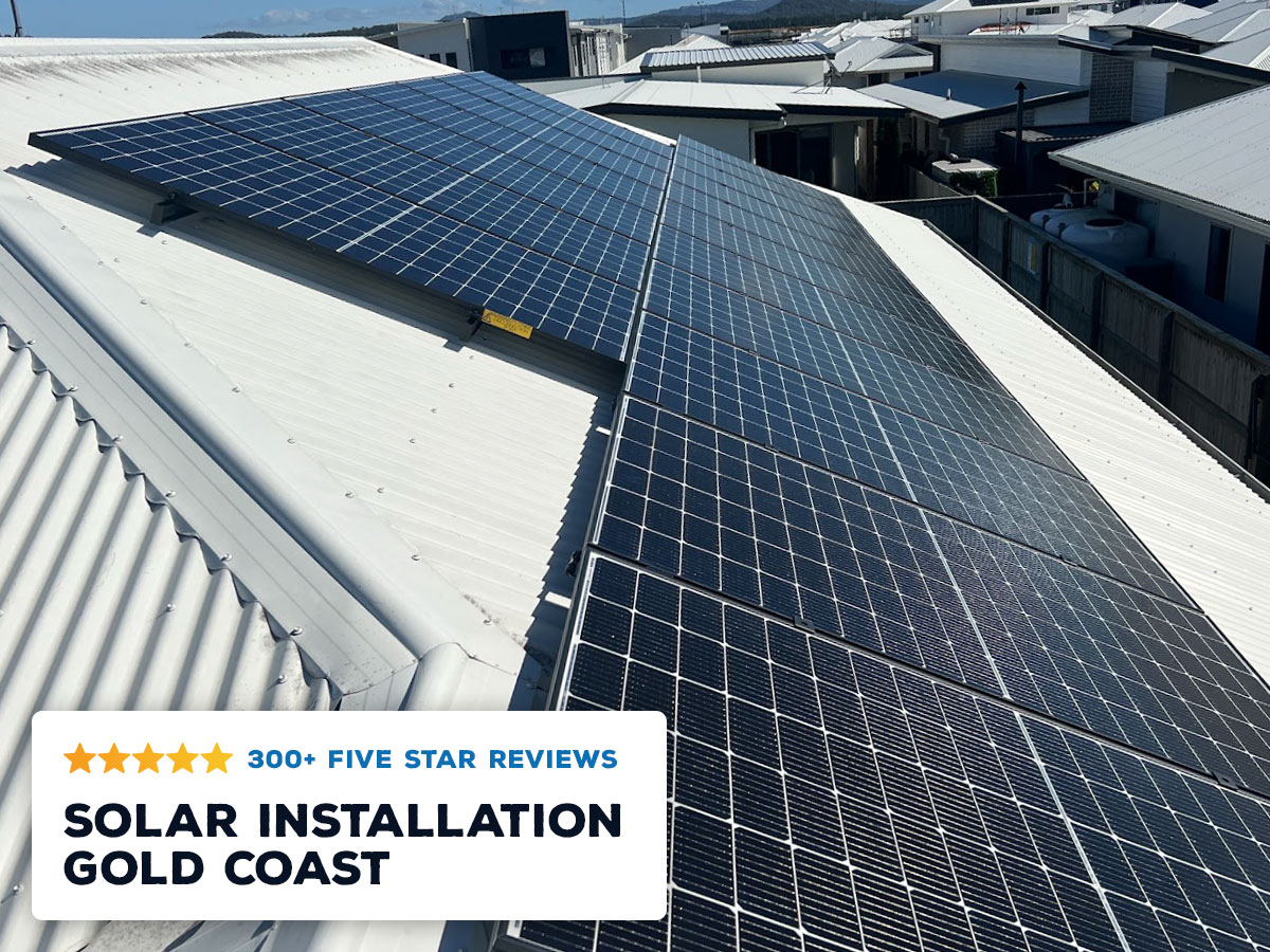 Solareze's expert installation team delivering high-quality solar installation on a gold coast rooftop.