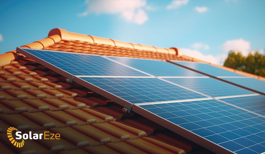 Solareze new solar installation on roof